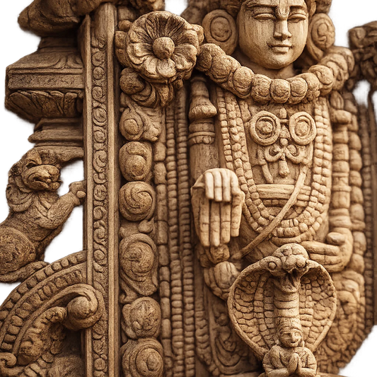 Venkateswara Garbha Mandap - منحوت يدويًا في خشب Poola من Madhavamala، Andhra Pradesh