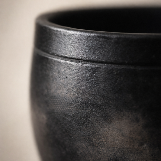 Goblet Cup of Black Pottery– Handcrafted | Nizamabad, Azamgarh Terracotta Art