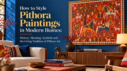 How to Style Pithora Paintings in Modern Homes: History, Meaning, Symbols and the Living Tradition of Pithora Art