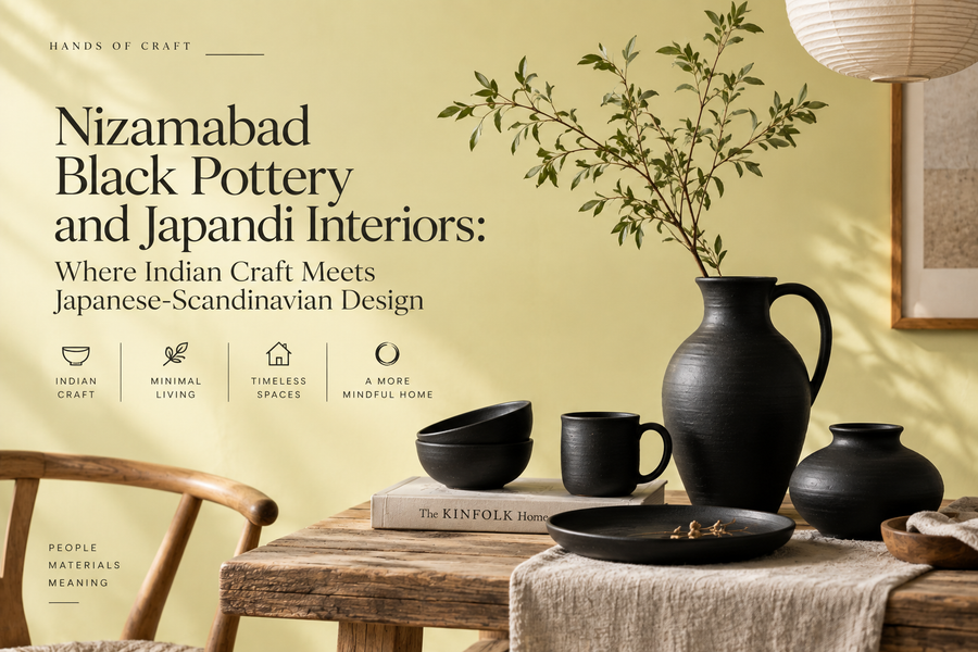 Nizamabad Black Pottery and Japandi Interiors: Where Indian Craft Meets Japanese-Scandinavian Design