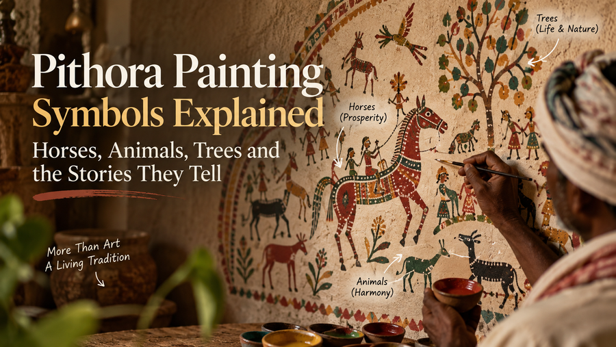 Pithora Painting Symbols Explained: Horses, Animals, Trees and the Stories They Tell