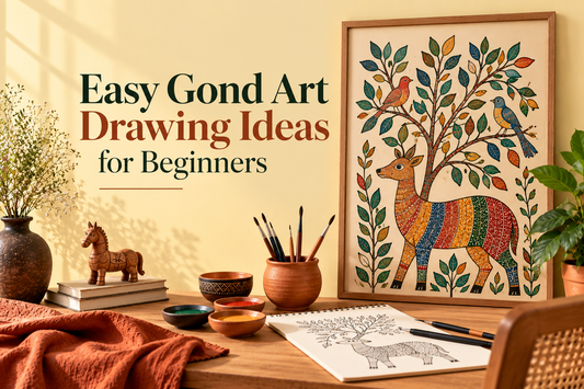 Easy Gond Art Drawing Ideas for Beginners