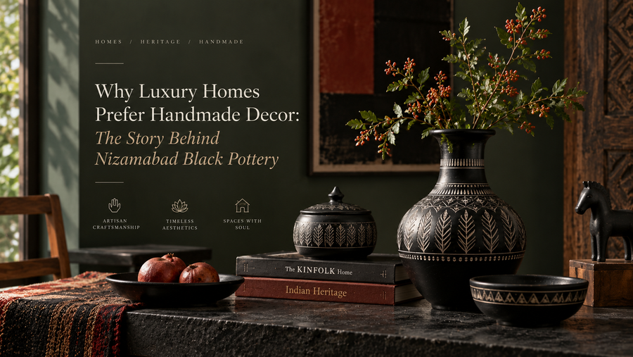 Why Luxury Homes Prefer Handmade Decor: The Story Behind Nizamabad Black Pottery