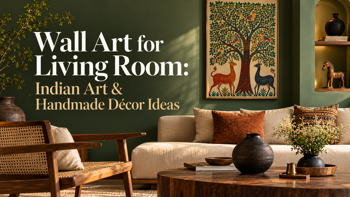 Wall Art for Living Room: Indian Art &amp; Handmade Décor Ideas