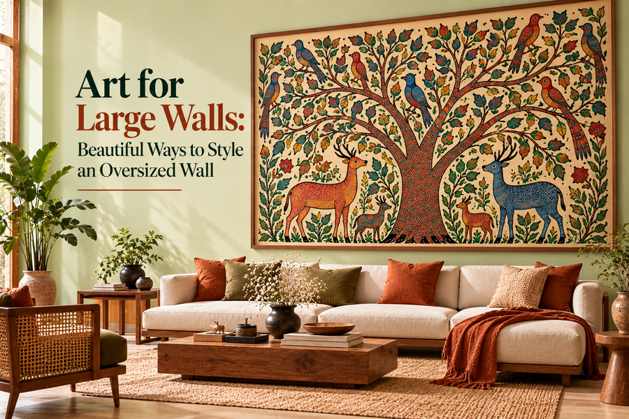 Art for Large Walls: Beautiful Ways to Style an Oversized Wall