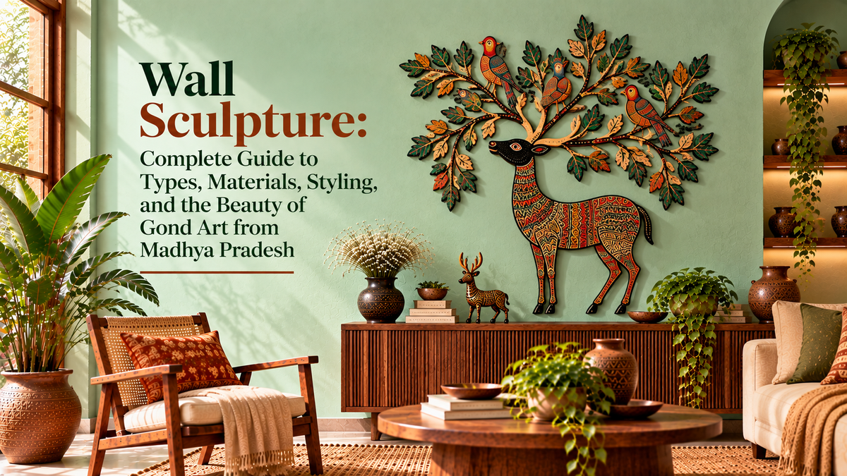 Wall Sculpture: Complete Guide to Types, Materials, Styling, and the Beauty of Gond Art from Madhya Pradesh