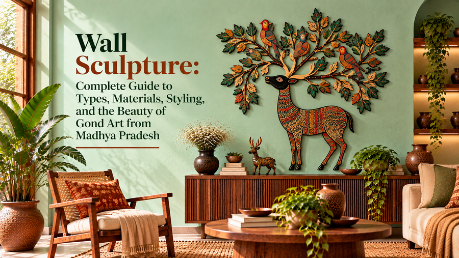 Wall Sculpture: Complete Guide to Types, Materials, Styling, and the Beauty of Gond Art from Madhya Pradesh