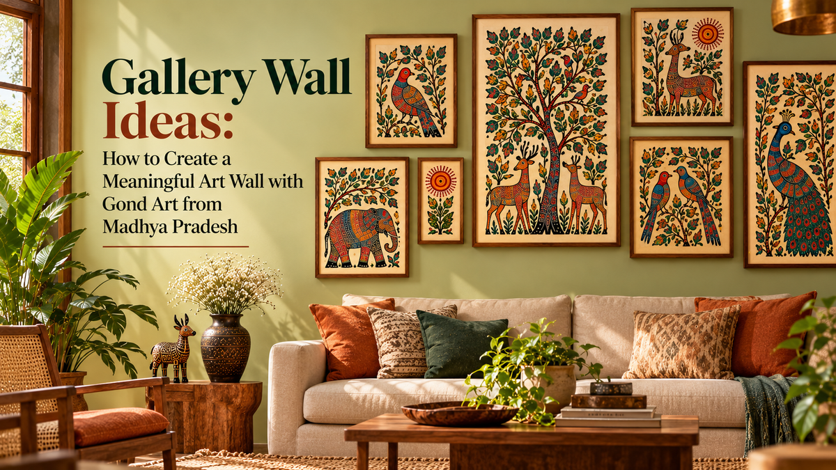 Gallery Wall Ideas: How to Create a Meaningful Art Wall with Gond Art from Madhya Pradesh