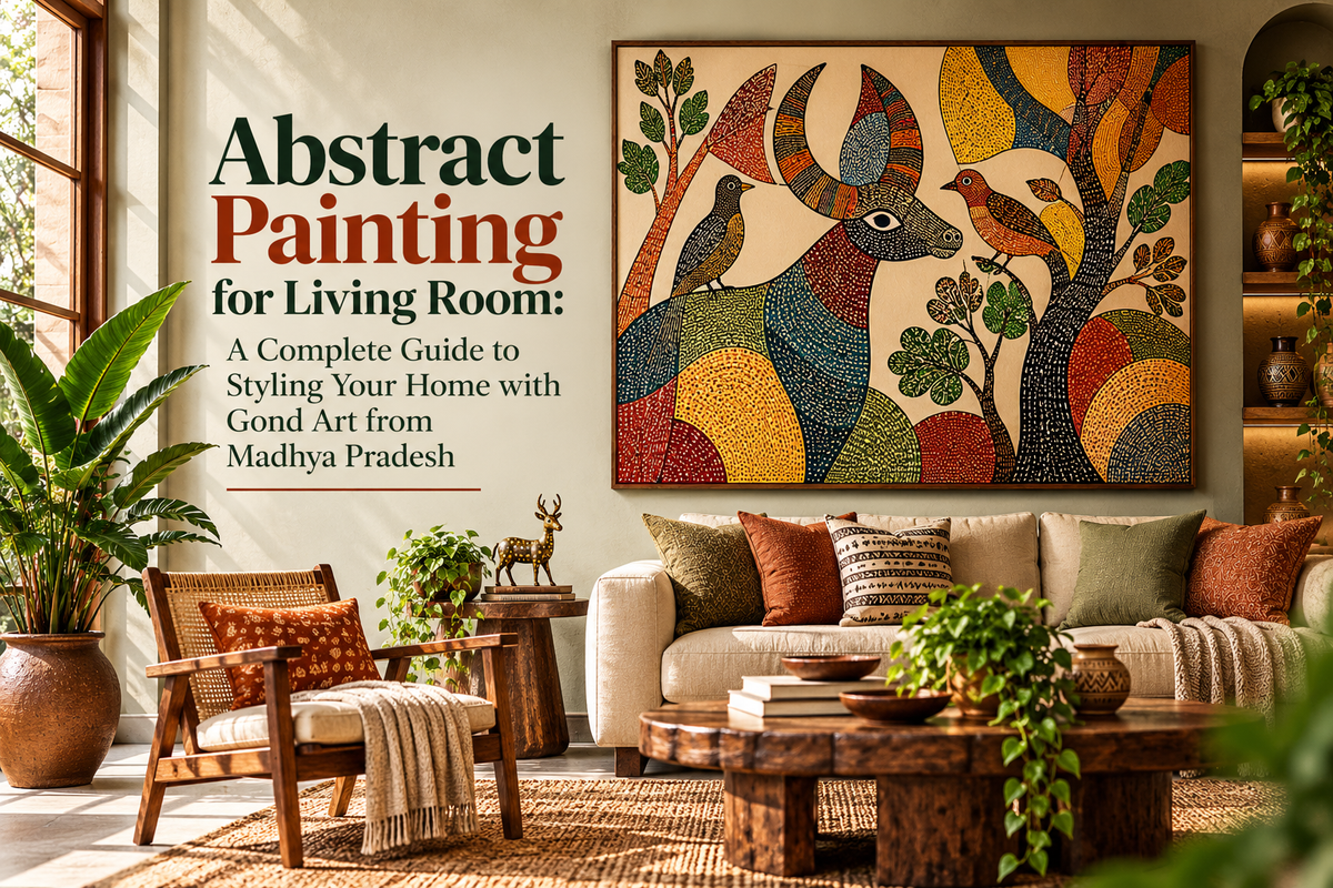 Abstract Painting for Living Room: A Complete Guide to Styling Your Home with Gond Art from Madhya Pradesh