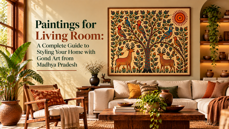 Paintings for Living Room: A Complete Guide to Styling Your Home with Gond Art from Madhya Pradesh