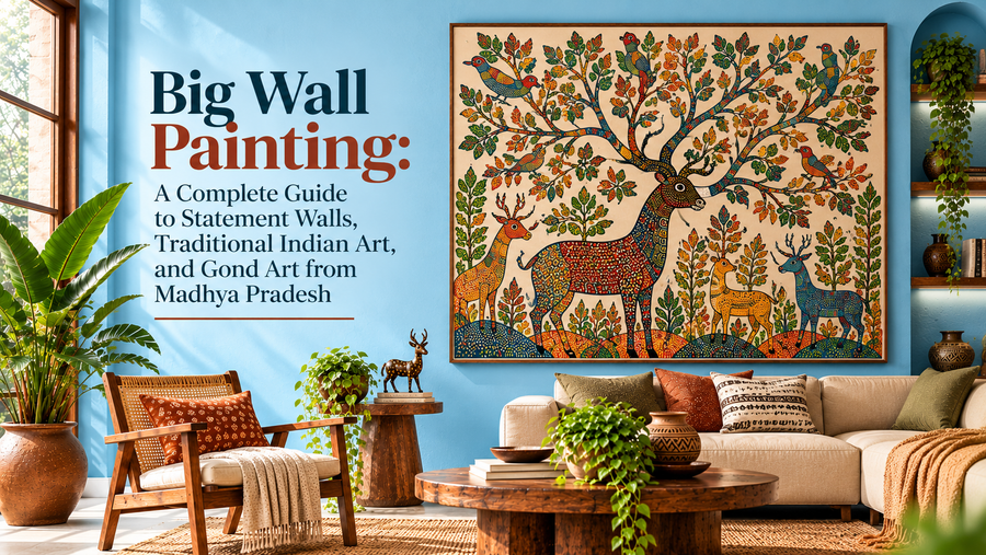 Big Wall Painting: A Complete Guide to Statement Walls, Traditional Indian Art, and Gond Art from Madhya Pradesh