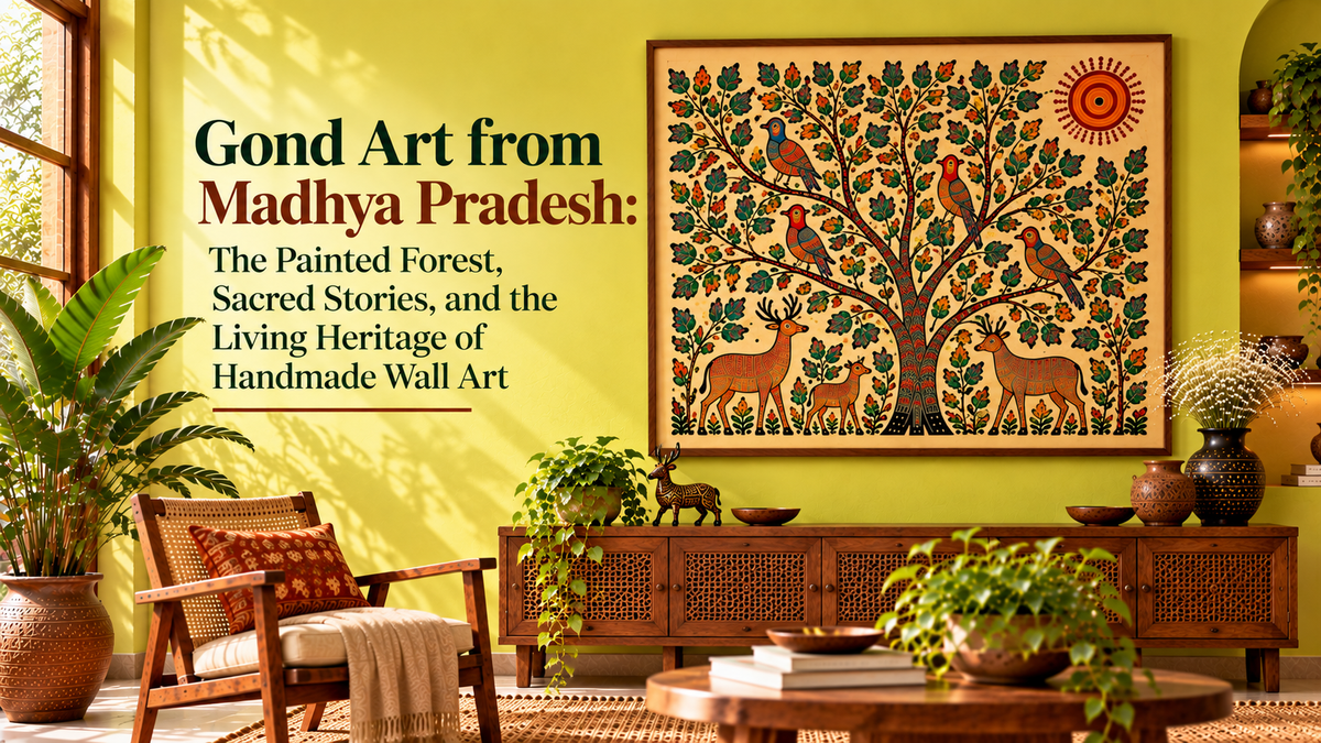 Gond Art from Madhya Pradesh: The Painted Forest, Sacred Stories, and the Living Heritage of Handmade Wall Art