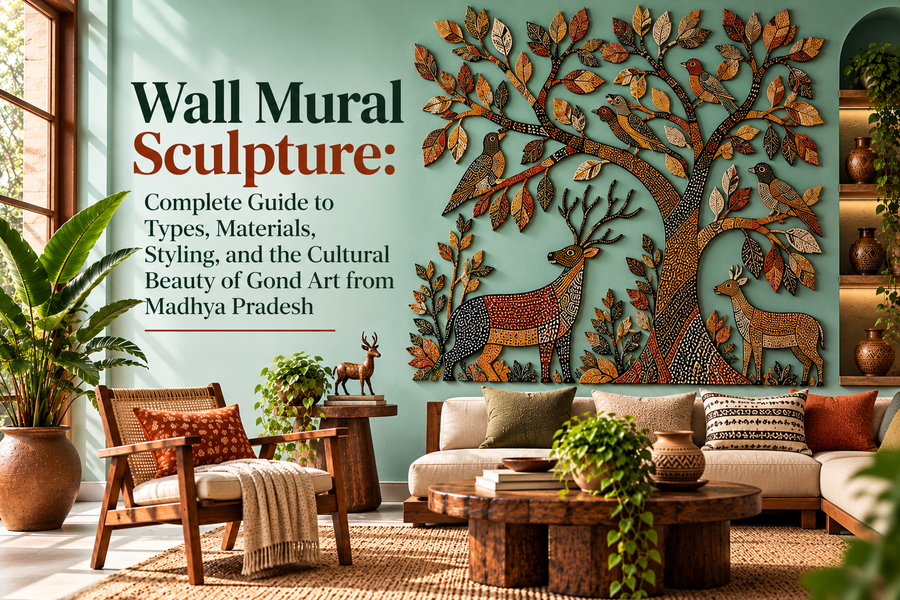 Wall Mural Sculpture: Complete Guide to Types, Materials, Styling, and the Cultural Beauty of Gond Art from Madhya Pradesh