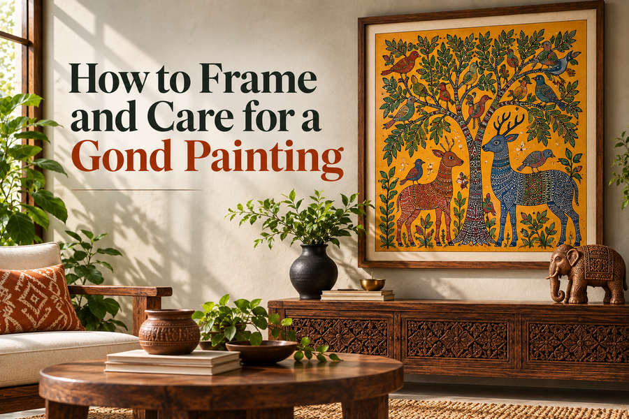 How to Frame and Care for a Gond Painting