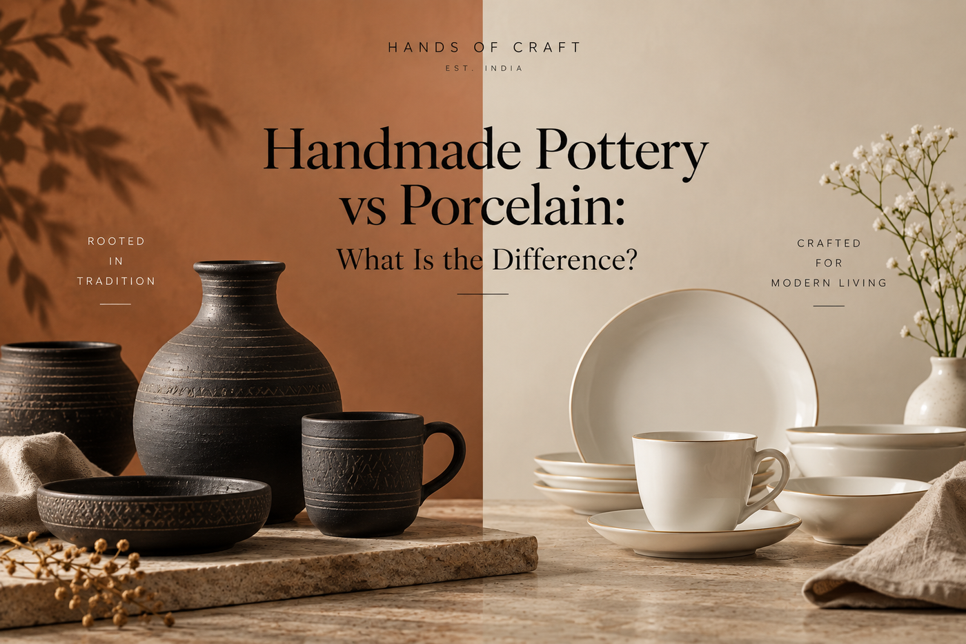 Handmade Pottery vs Porcelain: What Is the Difference?