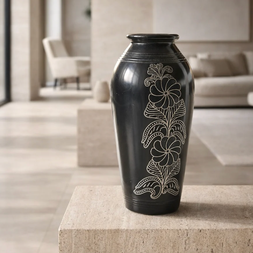 Vases Black Pottery of Nizamabad, Azamgarh | Handcrafted