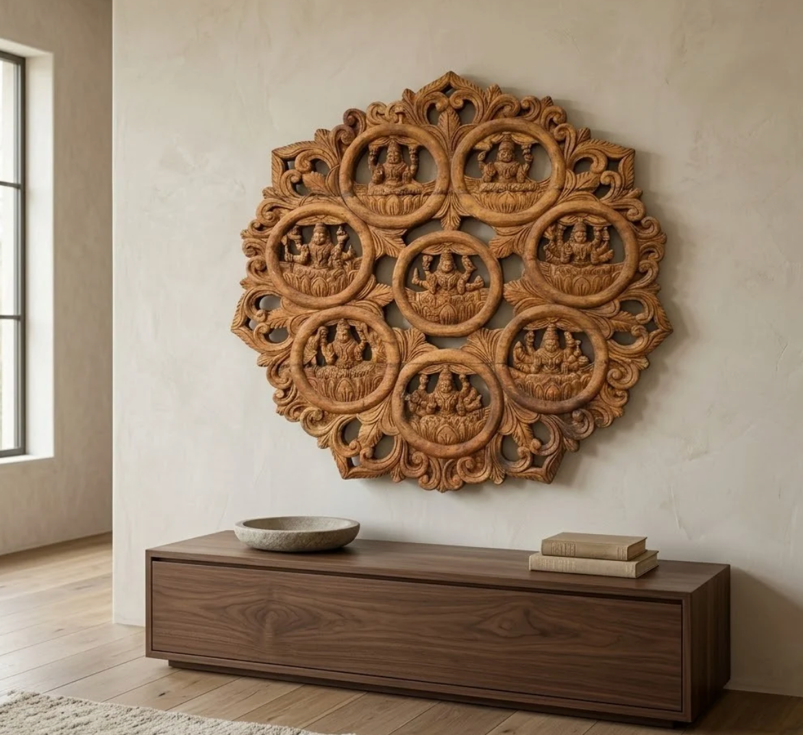 Wall Panels of Poola Wood of Madhavamala, Andhra Pradesh