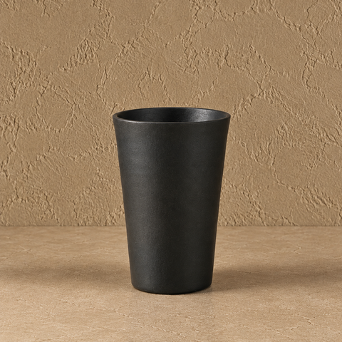 Minimal Tumbler Drinking Cup of Black Pottery– Handcrafted | Nizamabad, Azamgarh Terracotta Art