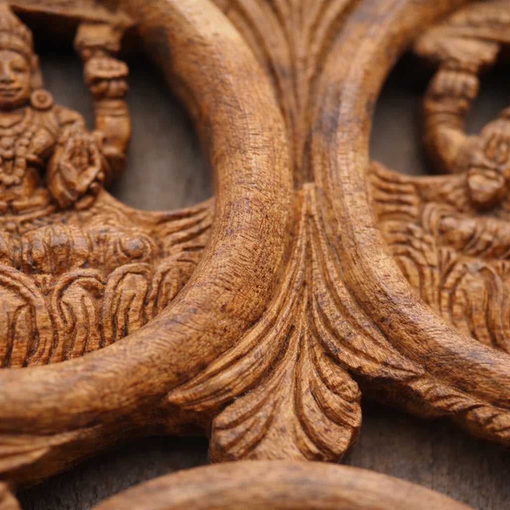 Ashta Lakshmi Mandala - Hand Carved in Poola Wood from Madhavamala, Andhra Pradesh