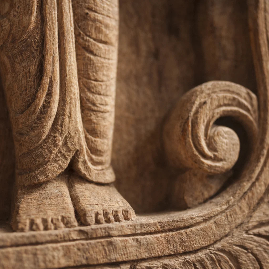 Ten Incarnations Processional Panel - Hand Carved in Poola Wood from Madhavamala, Andhra Pradesh