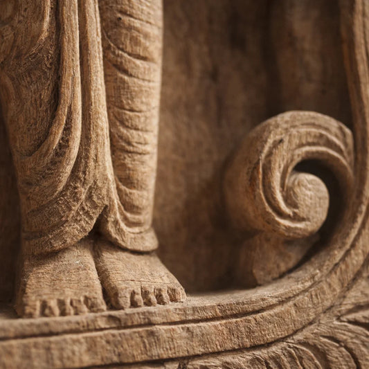 Ten Incarnations Processional Panel - Hand Carved in Poola Wood from Madhavamala, Andhra Pradesh