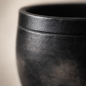 Black Pottery Goblet Cup – Handcrafted Clay Chalice | Azamgarh Terracotta Art