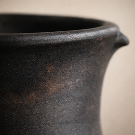 Lidded Black Pottery Jug – Handcrafted Clay Pitcher | Azamgarh Terracotta Art