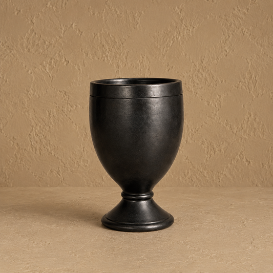 Goblet Cup of Black Pottery– Handcrafted | Nizamabad, Azamgarh Terracotta Art