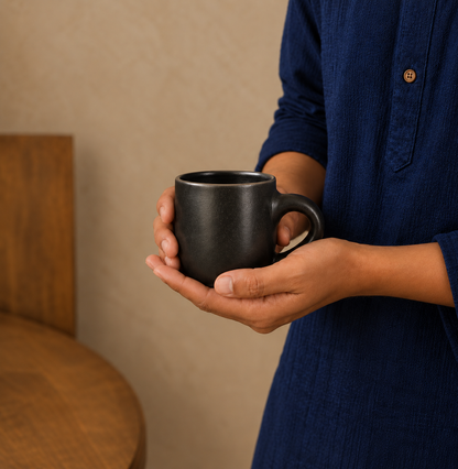 Midnight Classic | Coffee Mug, Black Pottery | Nizamabad, Azamgarh