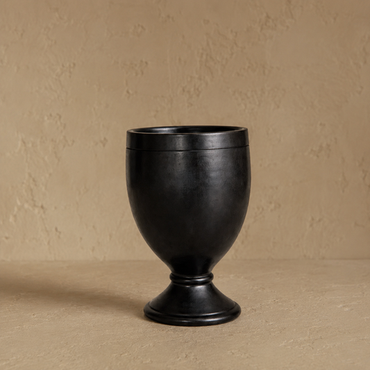 Goblet Cup of Black Pottery– Handcrafted | Nizamabad, Azamgarh Terracotta Art
