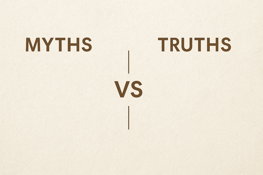 Authentic black pottery compared with mass-made decor