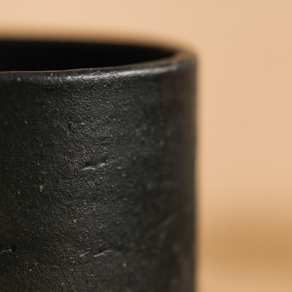 Simple Cup Black Pottery Handcrafted