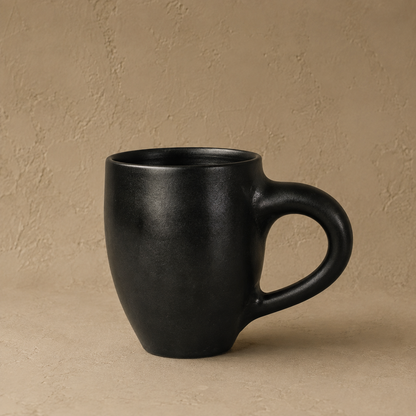 Classic Coffee Mug of Black Pottery– Handcrafted | Nizamabad, Azamgarh Terracotta Art