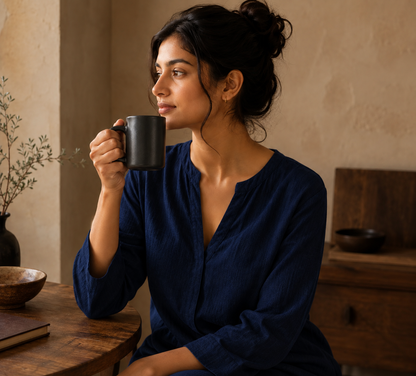 Midnight Classic | Coffee Mug, Black Pottery | Nizamabad, Azamgarh
