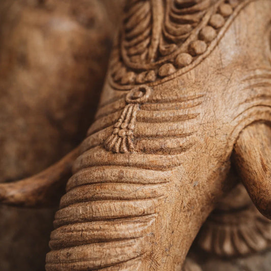 Gaja Dvara Pair - Hand Carved in Poola Wood from Madhavamala, Andhra Pradesh