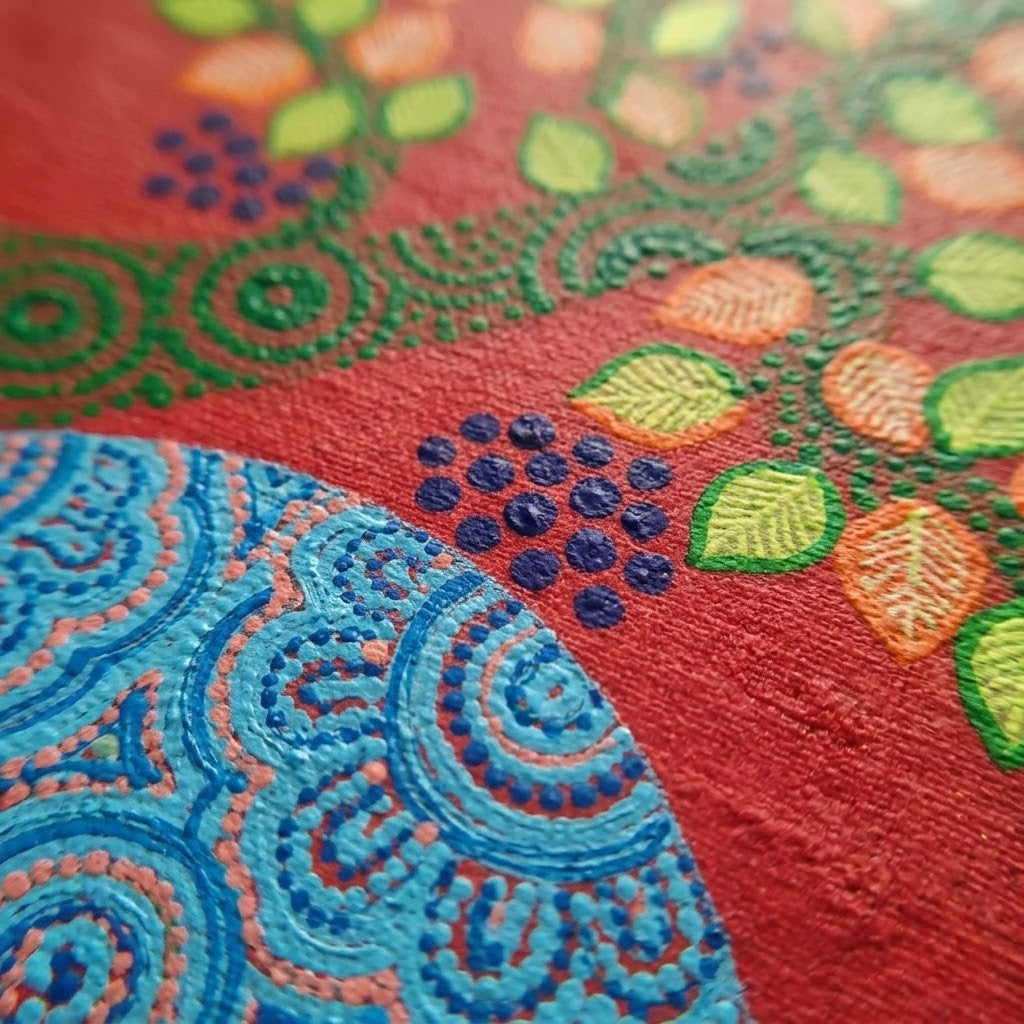 Elephant Beneath the Living Tree – Traditional Pithora Art from Chhota Udaipur, Gujarat