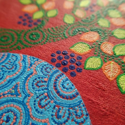 Elephant Beneath the Living Tree – Traditional Pithora Art from Chhota Udaipur, Gujarat