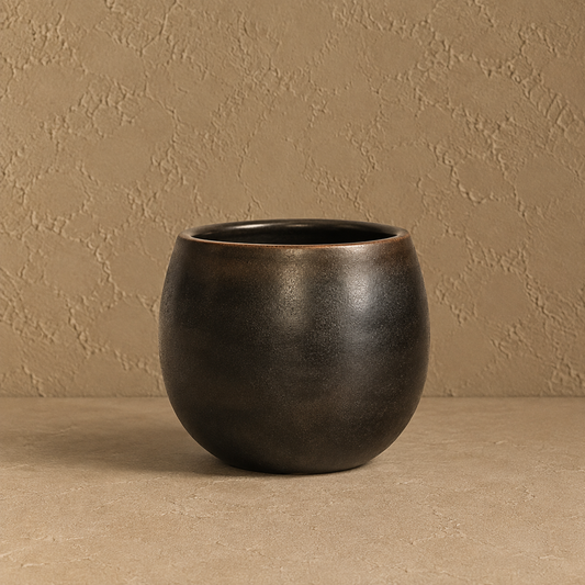 Belly Cup of Black Pottery– Handcrafted | Nizamabad, Azamgarh Terracotta Art